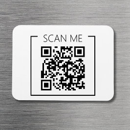 Minimalist QR Code Scan Me Business Magnet