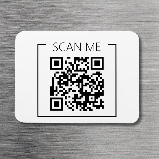 Minimalist QR Code Scan Me Business Magnet
