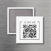 Minimalist QR Code Scan Me Business Magnet
