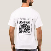 Minimalist QR Code Scan Me Business T-Shirt (Rückseite)