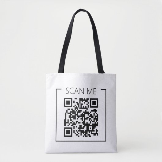 Minimalist QR Code Scan Me Business Tasche (Vorderseite)