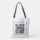 Minimalist QR Code Scan Me Business Tasche (Rückseite)