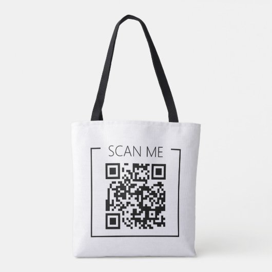 Minimalist QR Code Scan Me Business Tasche (Rückseite)