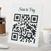 Minimalist Qr Code Scan to Pay  Sockelschild (In Situ)