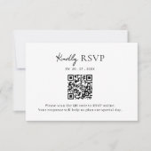 Minimalist QR Code Wedding RSVP Card (Vorderseite)