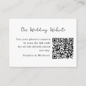 Minimalist QR Wedding Website Enclosure Card Begleitkarte (Vorderseite)