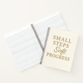 Minimalist Quote Notebook – “Small Steps'' Notizblock (Innenseite)