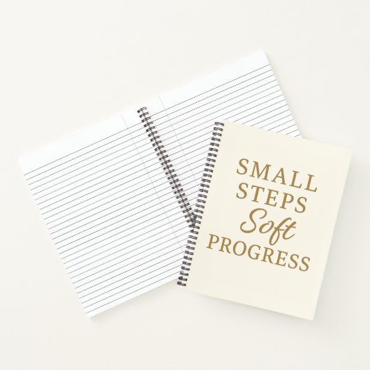 Minimalist Quote Notebook – “Small Steps'' Notizblock (Innenseite)
