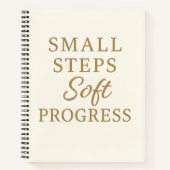 Minimalist Quote Notebook – “Small Steps'' Notizblock (Vorderseite)