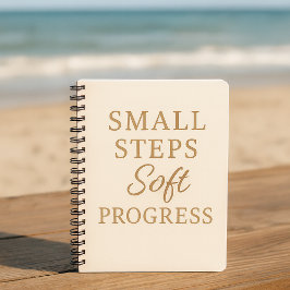 Minimalist Quote Notebook – “Small Steps'' Notizblock