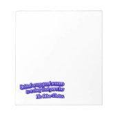 Minimalist Quote  Notizblock (Vorderseite)