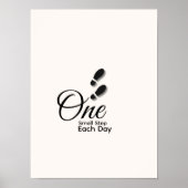 Minimalist Quote Poster – “One Small Step Each Day (Vorne)