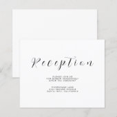 Minimalist Reception Information Insert Flyer (Vorne/Hinten)