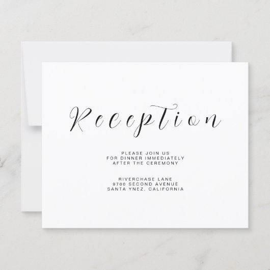 Minimalist Reception Information Insert Flyer (Vorderseite)