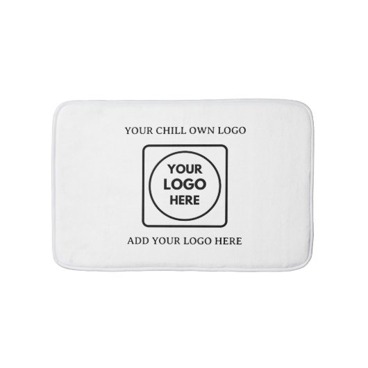 Minimalist Rectangle Business Logo Branding Bath  Badematte (Vorderseite)