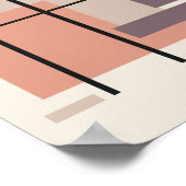 Minimalist Rectangular Forms in Balanced Layout Poster (Ecke)