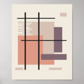Minimalist Rectangular Forms in Balanced Layout Poster (Vorne)