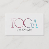 Minimalist Red Blue Grey Bold Yoga Visitenkarte (Vorderseite)