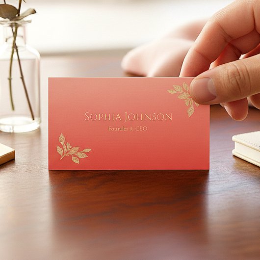 Minimalist red Business Card Visitenkarte