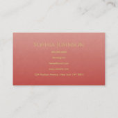 Minimalist red Business Card Visitenkarte (Rückseite)