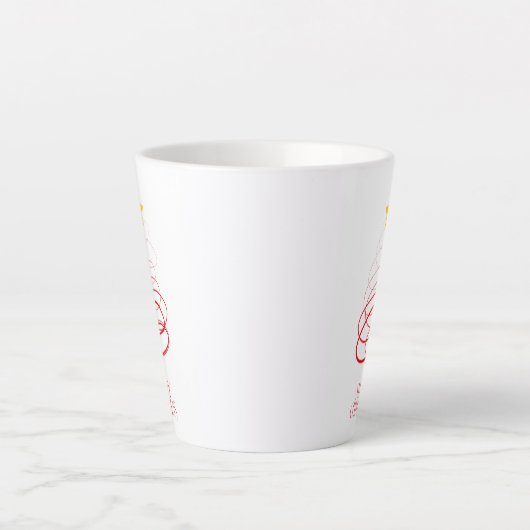 Minimalist Red Christmas Tree Mug – Merry Christma Milchtasse (Vorderseite)