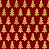 Minimalist Red Gold Custom Christmas Gift Bag Mittlere Geschenktüte