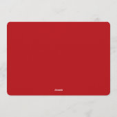 Minimalist Red Gold Merry Christmas Handwriting Einladung (Rückseite)