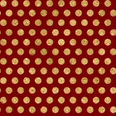 Minimalist Red Gold Polka Dots Custom Gift Bag Mittlere Geschenktüte