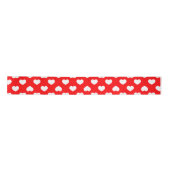 Minimalist Red Hearts Satinband (Vorderseite)