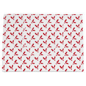 Minimalist Red Holly Berry on White Christmas Große Geschenktüte (Vorderseite)