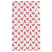 Minimalist Red Holly Berry on White Christmas Kleine Geschenktüte (Rückseite)