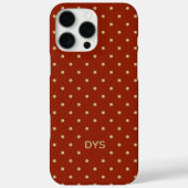 Minimalist Red Orange Custom Monogram Polka Dot  Case-Mate iPhone Hülle (Rückseite)
