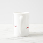 Minimalist Red Script Love Continuous Line Art Porzellantasse (Rückseite)