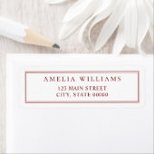 Minimalist Red Two Border Return Address (Insitu)