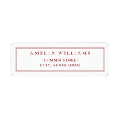 Minimalist Red Two Border Return Address (Vorne)