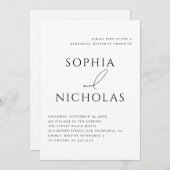 Minimalist Rehearsal Dinner | Elegant Typography Einladung (Vorne/Hinten)