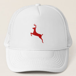 Minimalist Reindeer Christmas Trucker Hat - Festiv Truckerkappe