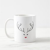 minimalist reindeer face kaffeetasse (Links)