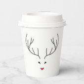 minimalist reindeer face pappbecher (Rückseite)