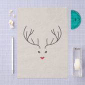 minimalist reindeer face seidenpapier (Handwerk)