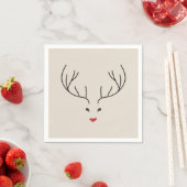 minimalist reindeer face serviette (Beispiel)