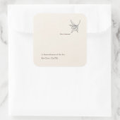 Minimalist Religious Keepsake Quadratischer Aufkleber (Tasche)