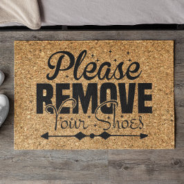 Minimalist Remove Your Shoes Entrance Cork Fußmatte