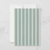 Minimalist Retro Bow Tini One Martini Baby Shower Dankeskarte (Rückseite)