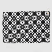 Minimalist retro check pattern – Monochrome design Golfhandtuch (Horizontal)