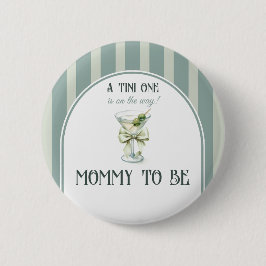 Minimalist Retro Fliege Tini Ein Martini Baby Show Button