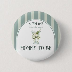 Minimalist Retro Fliege Tini Ein Martini Baby Show Button