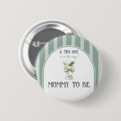 Minimalist Retro Fliege Tini Ein Martini Baby Show Button (Vorne & Hinten)