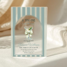 Minimalist Retro Fliege Tini One Martini Baby Show