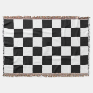 Minimalist Retro Kariert – Monochrome Streetwear Decke